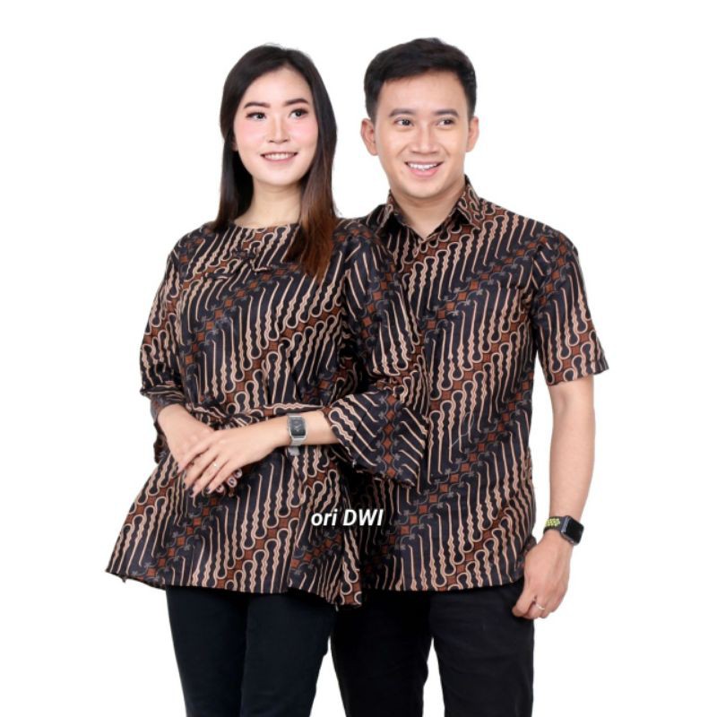 BAJU BATIK COUPLE SARIMBIT KAPEL PASANGAN KAPELAN SERAGAM KERJA COUPEL COPEL PRIA WANITA PREMIUM