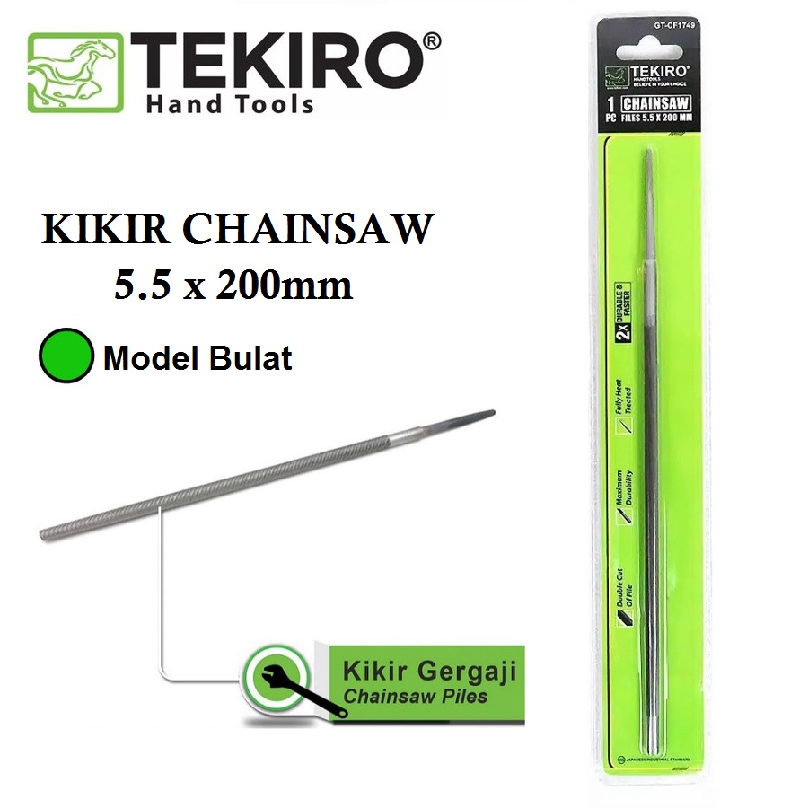 Kikir Bulat Tekiro / Kikir Bulat Original Tekiro  5.5 x 200 Mm / Kikir Chainsaw 5.5 x 200 mm Kikir Rantai Chain Saw