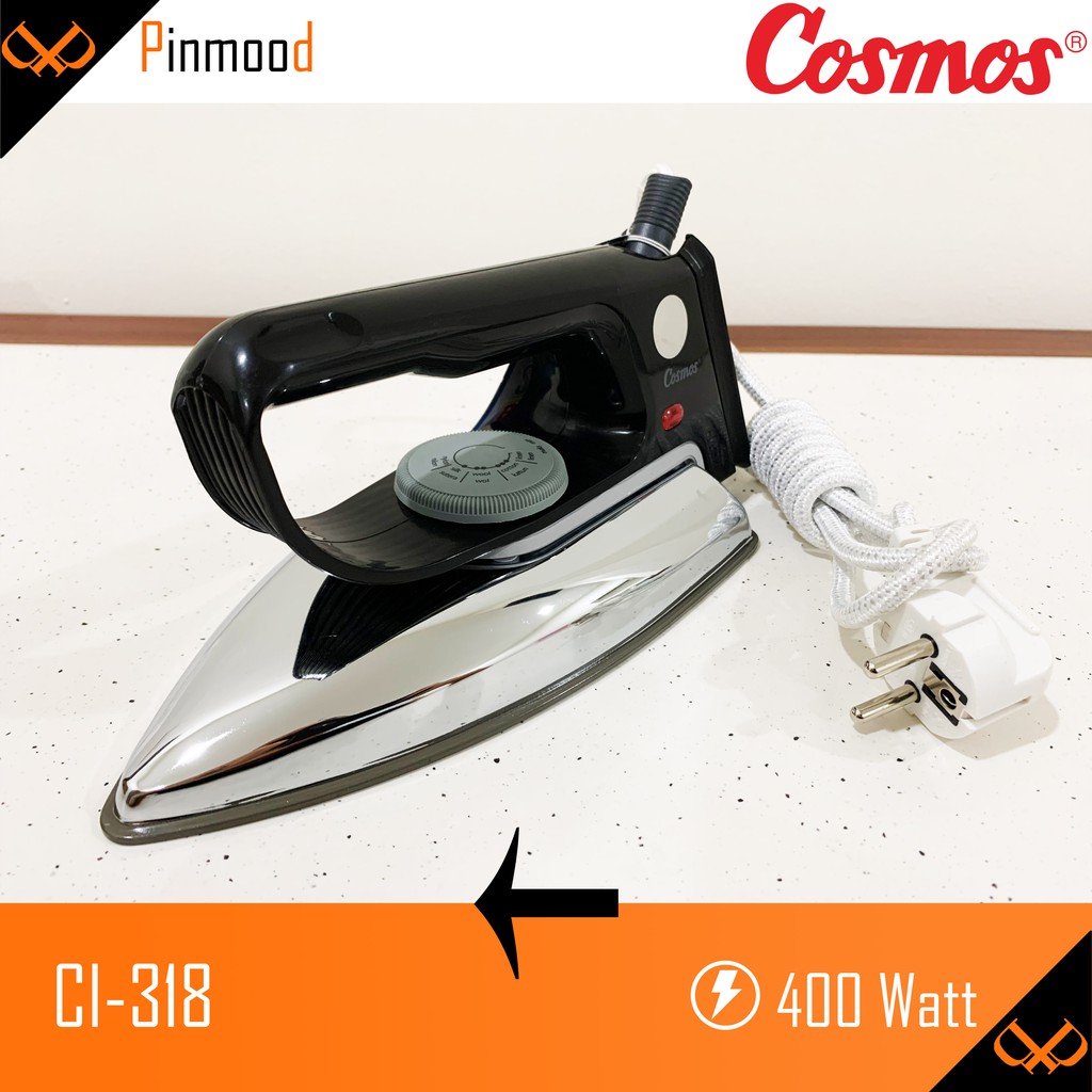 COSMOS SETRIKA LISTRIK CI-318 DRY IRON GOSOKAN BAJU ANTI LENGKET GARANSI RESMI MURAH
