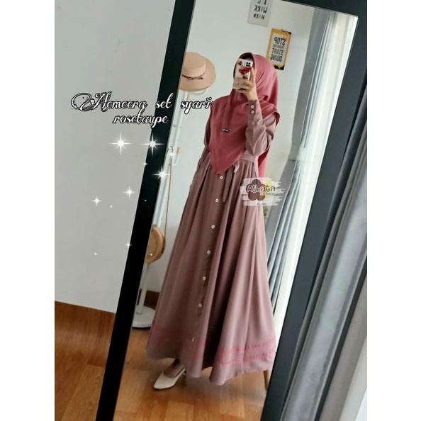 GAMIS SET SYAR'I ALMEERA TERBARU ORIGINAL ATHATA (GAMIS SYAR'I BEST SELLER TERLARIS BUSUI FRIENDLY M