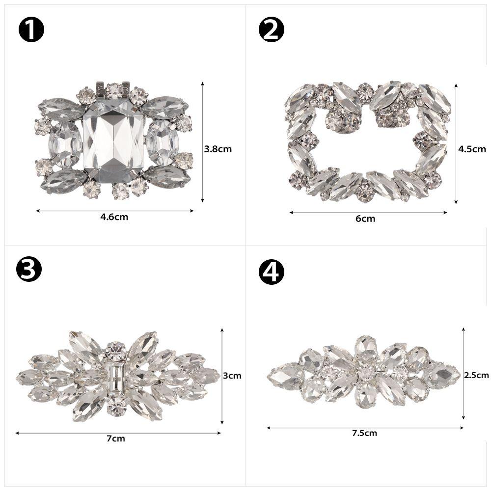 1Pc Women Shoe Clip Wedding Shiny Rhinestone Shoes High Heel Buckle For Bride Decoration