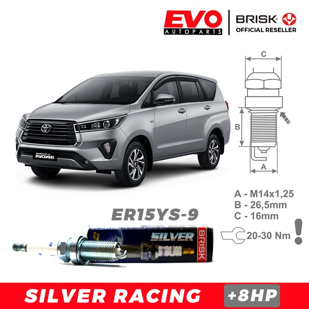 Busi Mobil TOYOTA Kijang Innova All New BRISK Silver Racing ER15YS-9