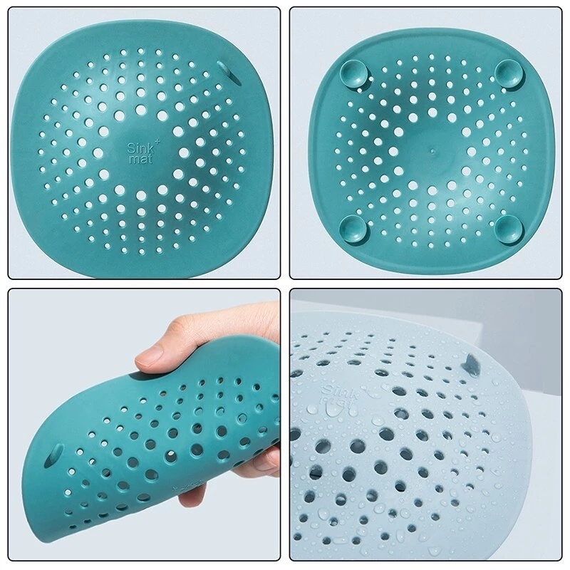 1PCS Shower Drain Covers,Silicone Bathroom Sink Strainer,Bathtub Drain Hair Catcher,Floor Drain Strainer,Drain Kitchen Protectors Cover for Floor Laundry Kitchen and Bathroom