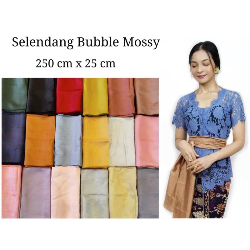 SELENDANG BALI BUBBLE MOSSY 2.5 METER SELENDANG KEBAYA BALI BELT KEBAYA