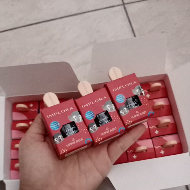 Implora Cheek &amp; Lip Tint Model Ice Cream - Set Liptint &amp; Pemerah Pipi Original BPOM