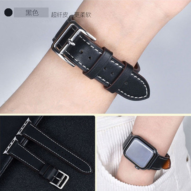 APPLE WATCH Leather Strap iWatch 10 9 8 7 41mm 45mm  S6 5 4 3 2 1 Replacement Band