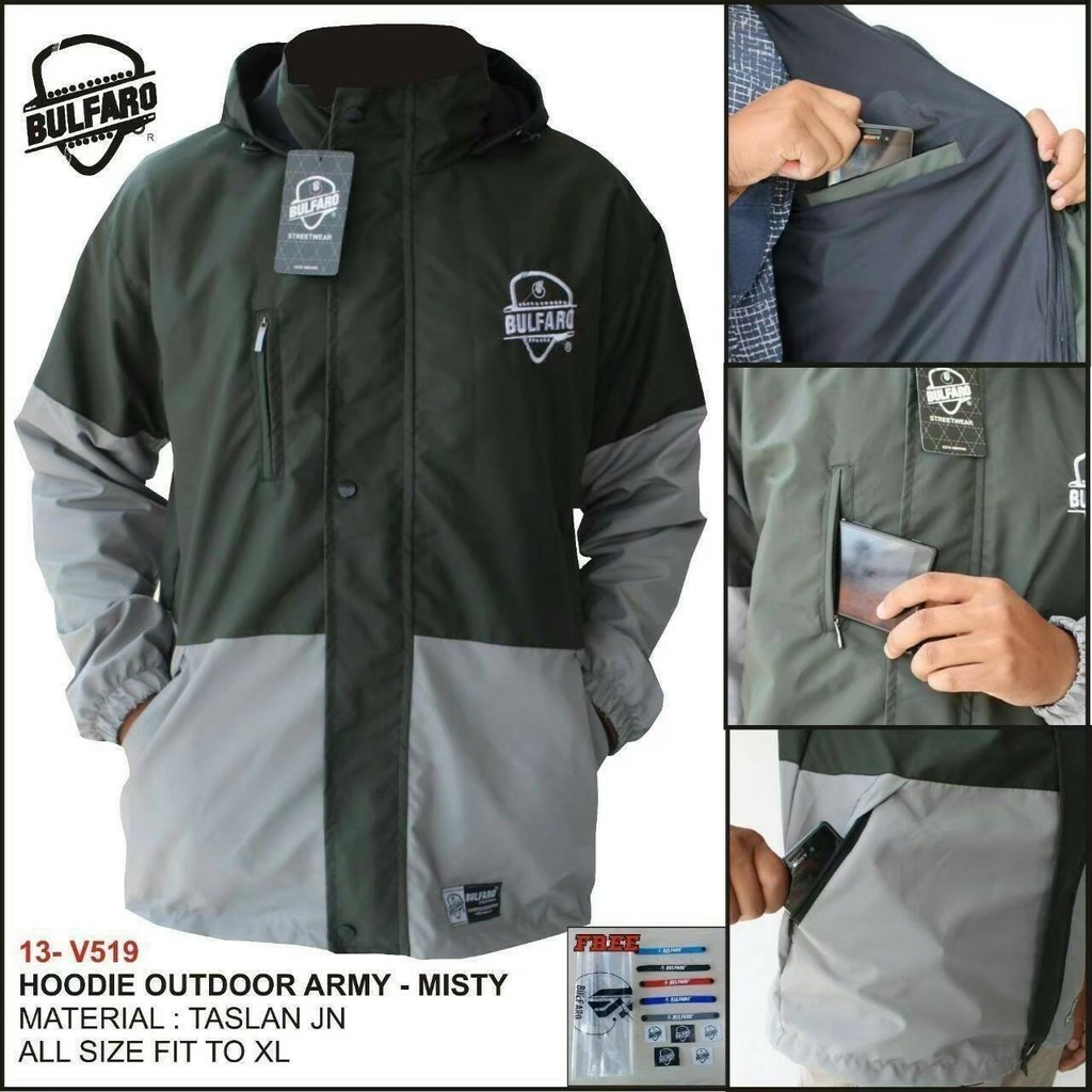 JAKET HOODIE OUTDOOR WATERPROOF PRA&amp;WANITA/JAKET GUNUNG/JAKET ORIGINAL BULFARO/JAKET MUSIM DINGIN/CO