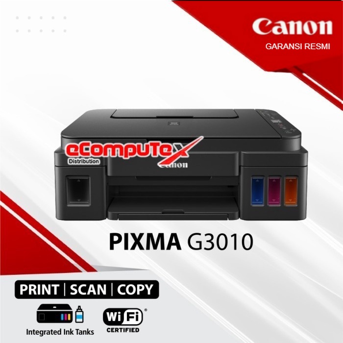 PRINTER CANON INKJET PIXMA G3010 PRINT SCAN COPY ALL IN ONE - RESMI