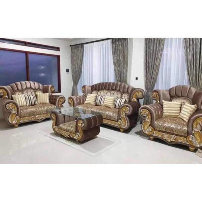 Jual Kursi Sofa Jaguar Bludru Meja Perlengkapan Ruang Tamu Shopee