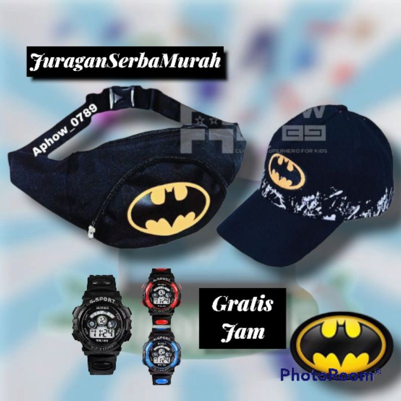 Waistbag/Tas Selempang Anak Laki-Laki 3in1 Karakter Super Hero Murah