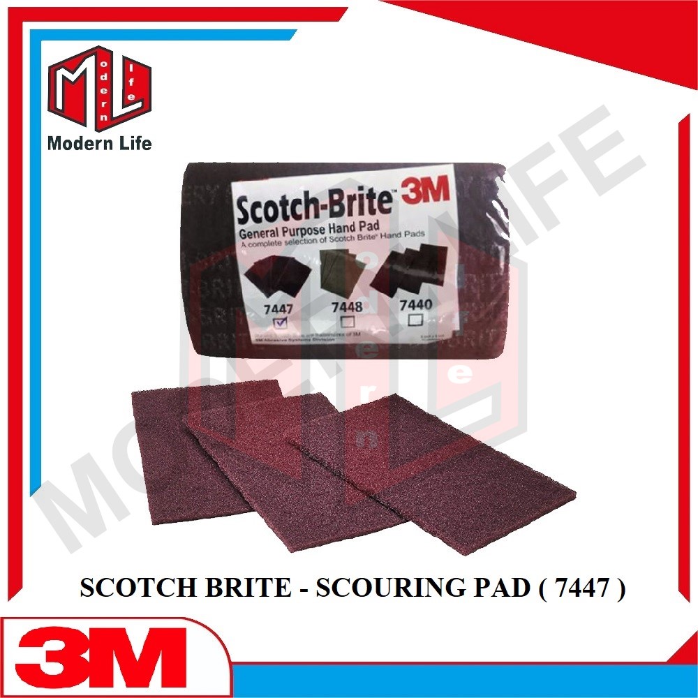 SCOTCHBRITE 3M - SCOTCH BRITE 7447 SCOURING PAD - AMPLAS