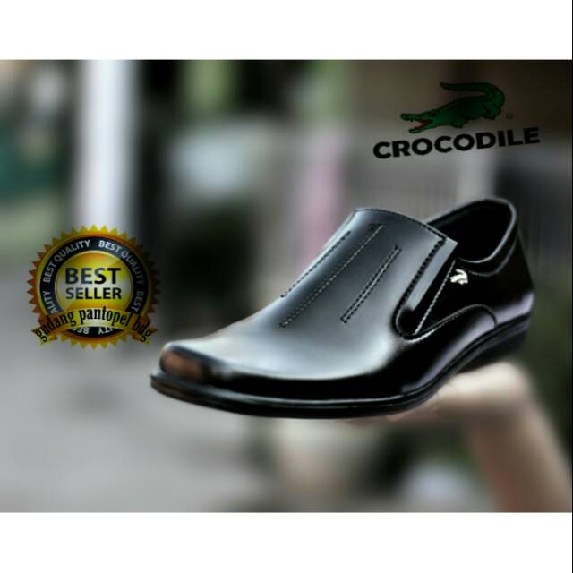 SepatuPantofel Kerja Pria Formal Hitam Crocodile Kasual Trendy Oxfroad Murah Berkualitas