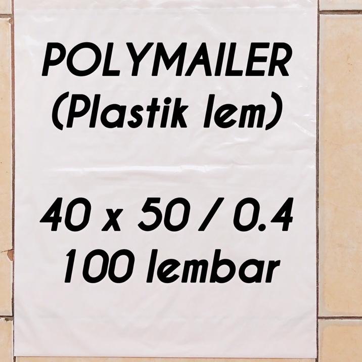 

plastik packing POLYMAILER JUMBO 40x50 0.4 100 lembar hitam putih plastik lem ..