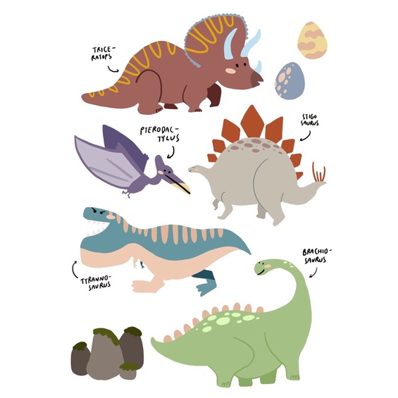 

sticker sheet dinosaurus