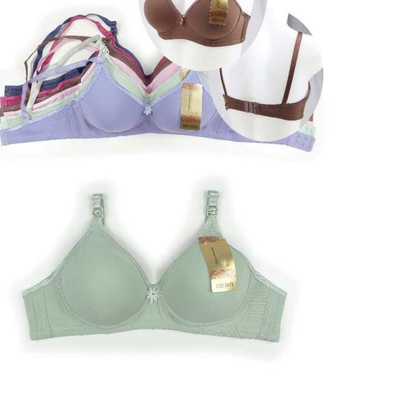 ❆ Bra BH Tanpa Kawat B008 - Biru Dongker, 36 ➷