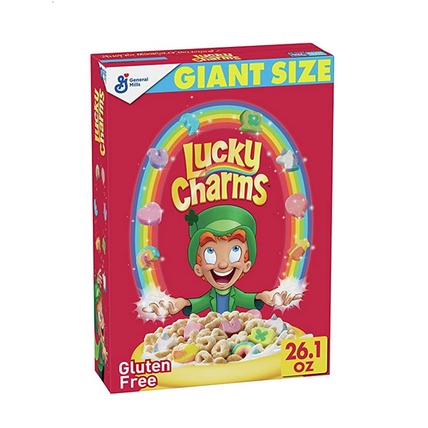 

General Mills Lucky Charms 297gr/Gluten Free Marshmallow Breakfast Cereal with Unicorns/Import