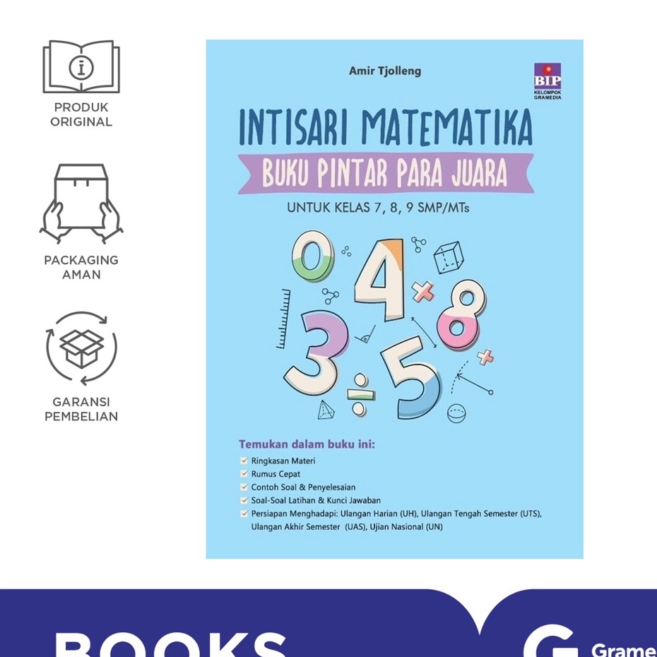 Intisari Matematika : Buku Pintar Para Juara (Untuk Kelas 7,8,9 SMP/MTs)-1