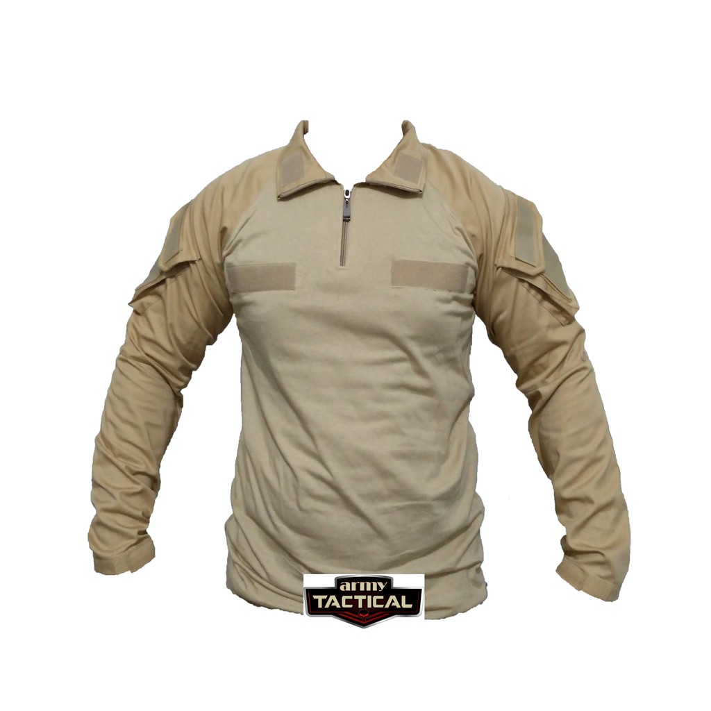 Baju Kaos Kemeja Bdu Tactical Atau Combat Shirt Army TAN Shopee
