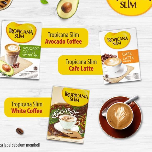 

➲ Triple Pack - Tropicana Slim Cafe Latte 10 Sachet 14gr - Kopi Susu Nikmat Tanpa Gula Pasir ♧