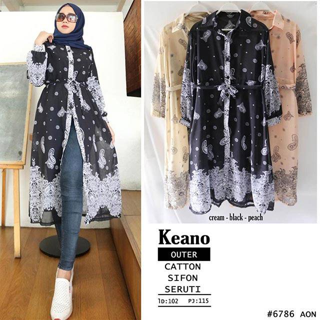 KEANO OUTER TUNIK, Matt Sifon Ceruty Import