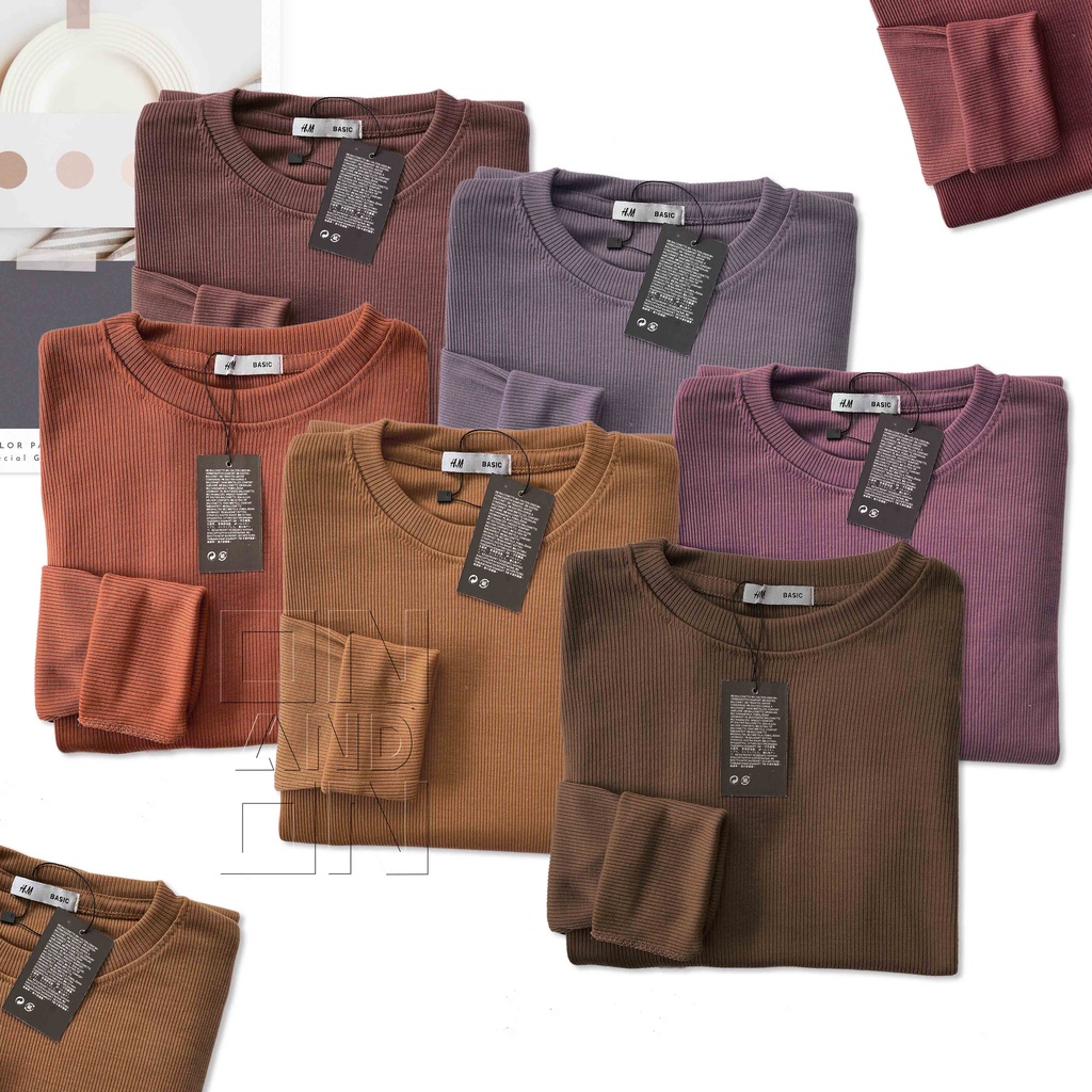 Atasan Wanita polos | Kaos rib premium lengan Panjang