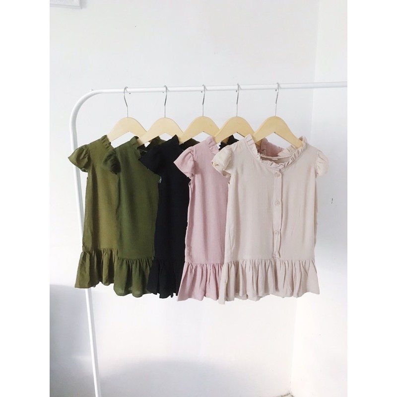 [defect sale] deardarling dress anak ruffle bahagia dress bayi baby wear