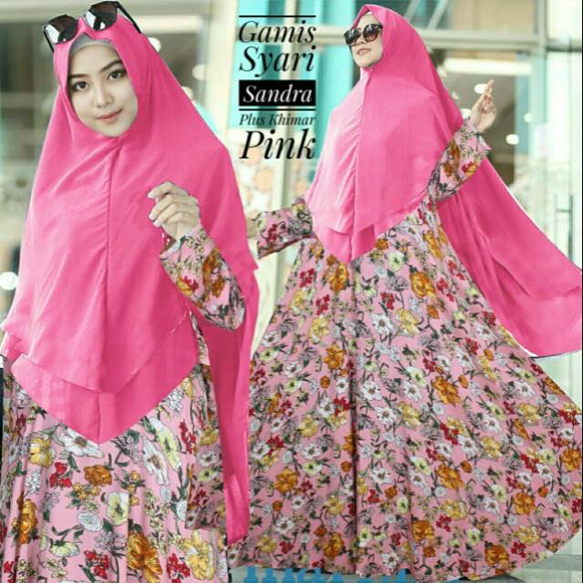 GAMIS SYARI SANDRA PINK