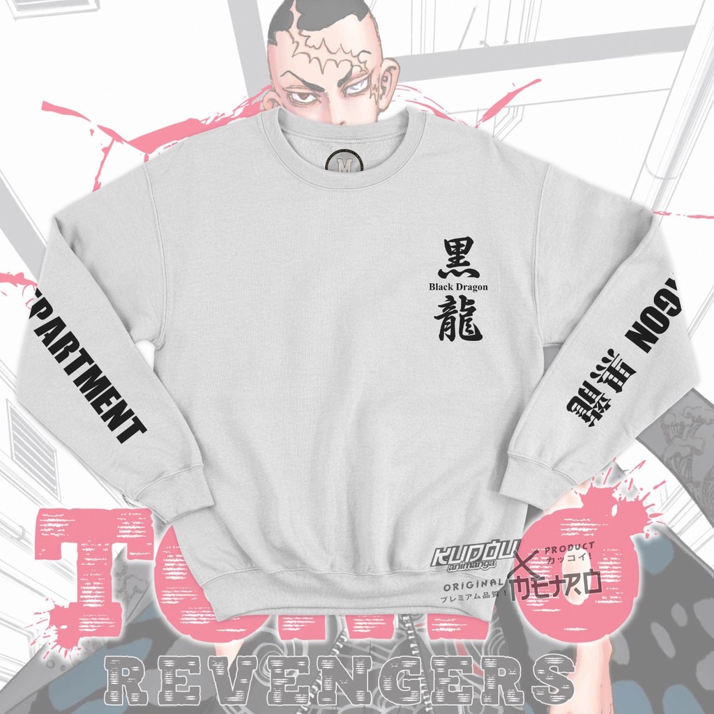 Crewneck Black Dragon Anime Tokyo Manji Tokyo Revengers Manga Premium Unisex