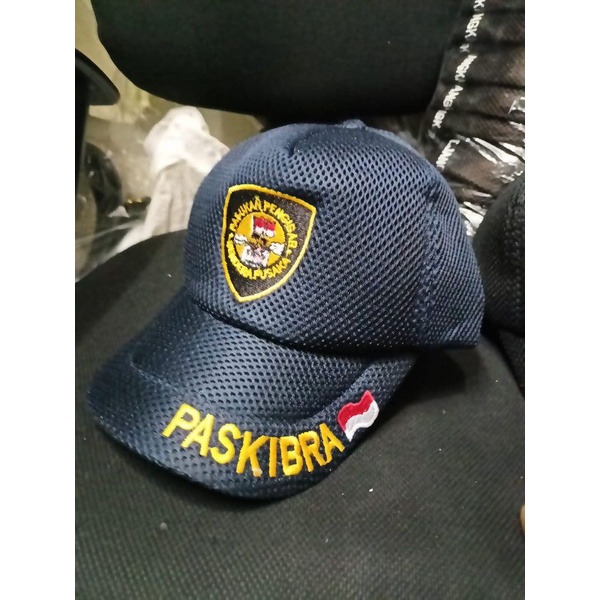 topi paskibra biru dongker