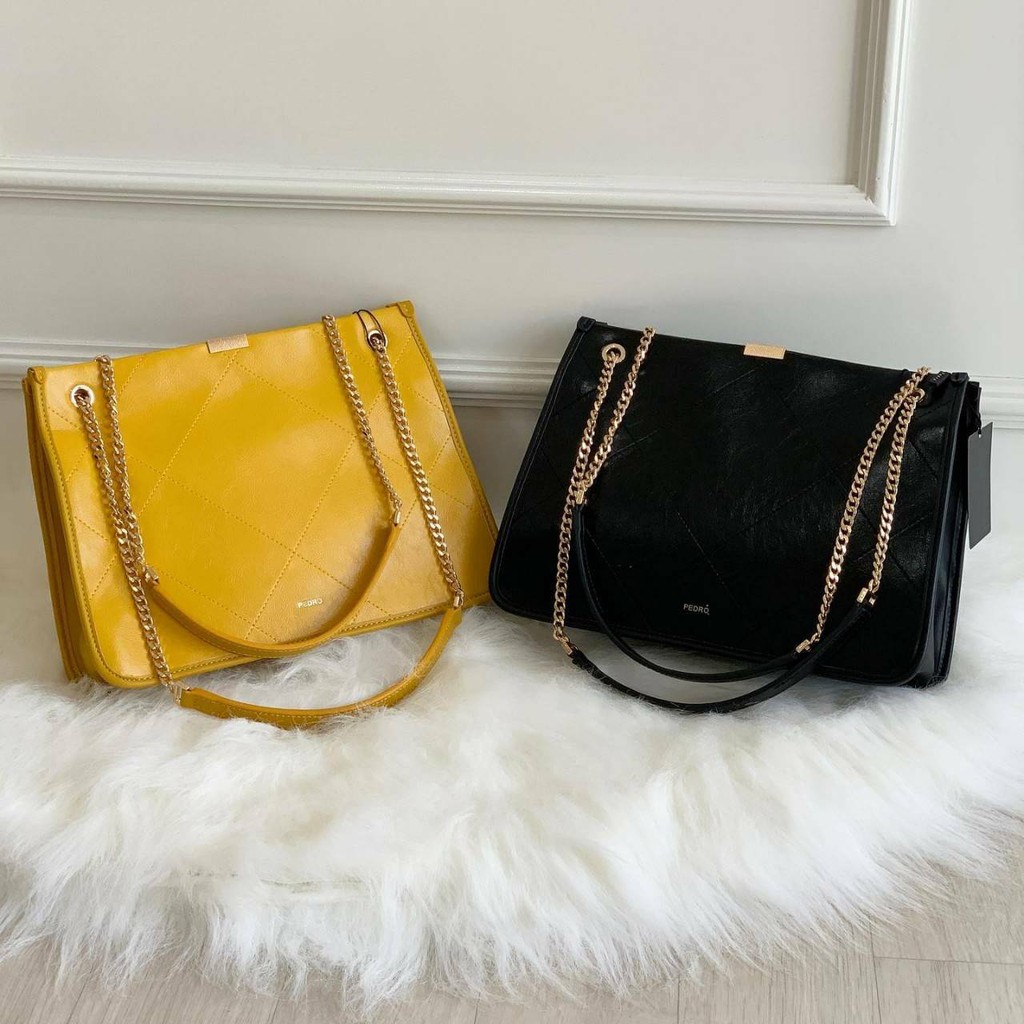 PDRO MAGNET QUILTED LEATHER TOTE