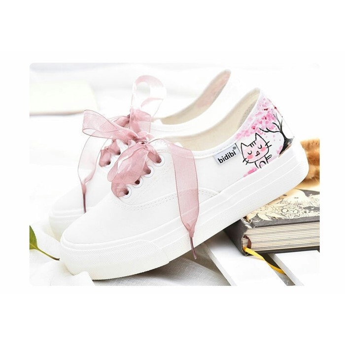 Sepatu Boots boot Wanita Wedges import heels sepatu panjang sneakers murah 2018 SEPATU KETS PRINTING