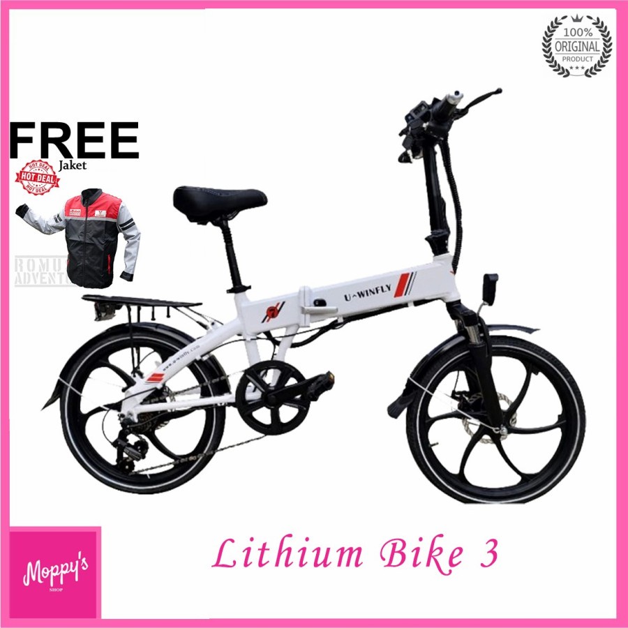 SEPEDA LISTRIK UWINFLY LB3 SEPEDA LISTRIK LITHIUM BIKE 3