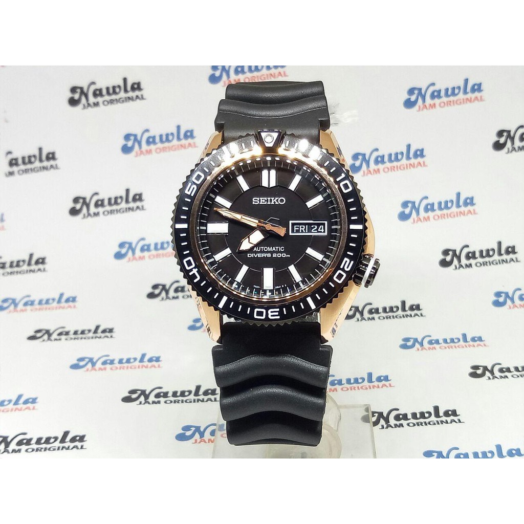 Seiko Automatic SKZ330K1 Diver Stargate Rose Gold - Jam Tangan Pria SKZ330