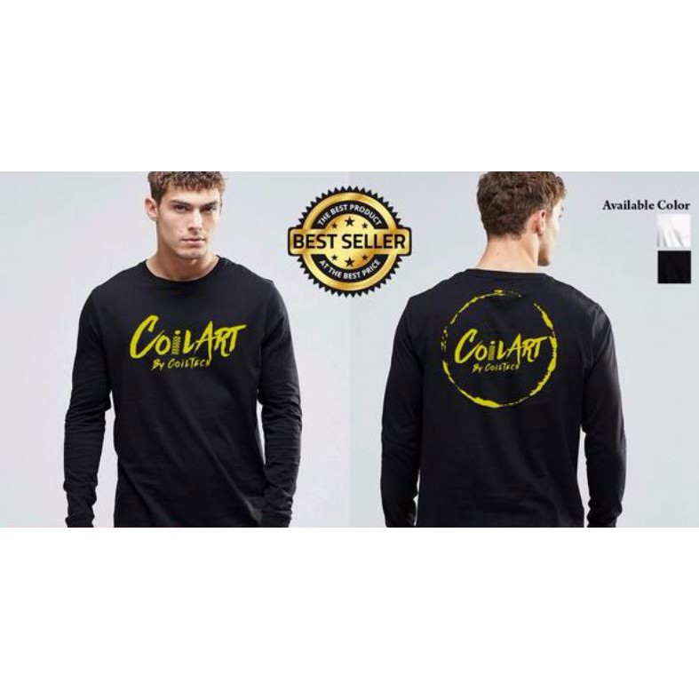 PREMIUM TSHIRT KAOS VAPE OFFICIAL MEMBER COIL ART LENGAN PANJANG