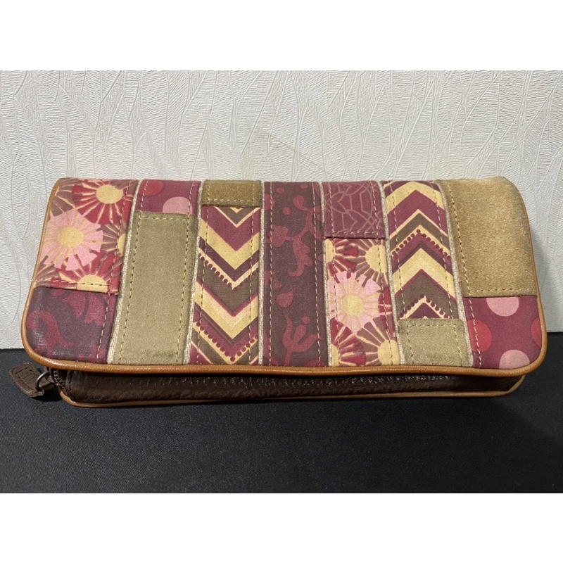 Preloved Fossil long wallet authentic
