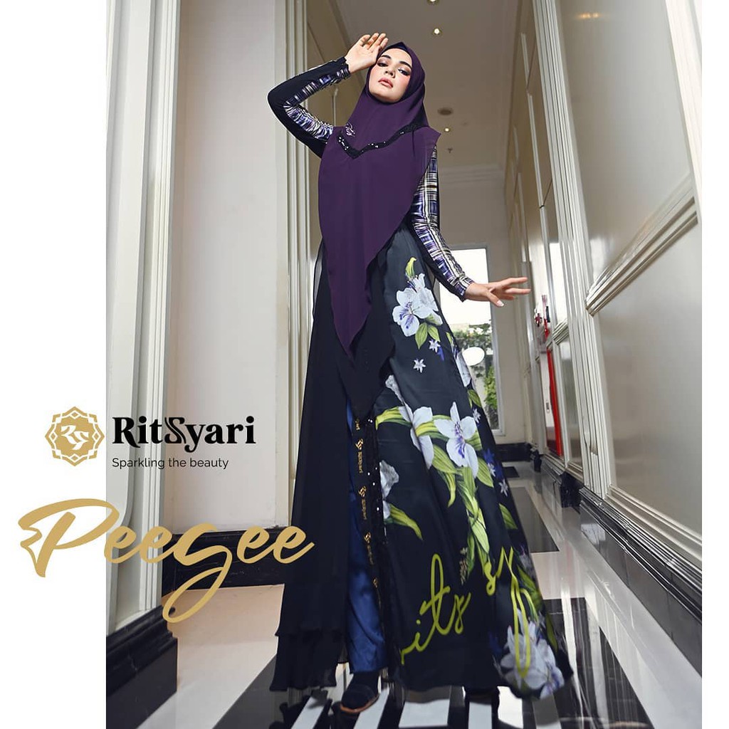 [RITZ SYAR'I SALE] GAMIS SET SYARI / DRESS ORIGINAL " PEEGEE" By Ritz Syari Sale