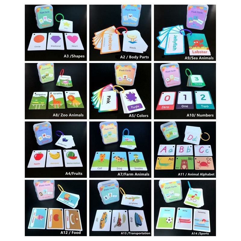 Flash card kartu bayi anak / card angka, huruf, warna, animalkartu belajar anak