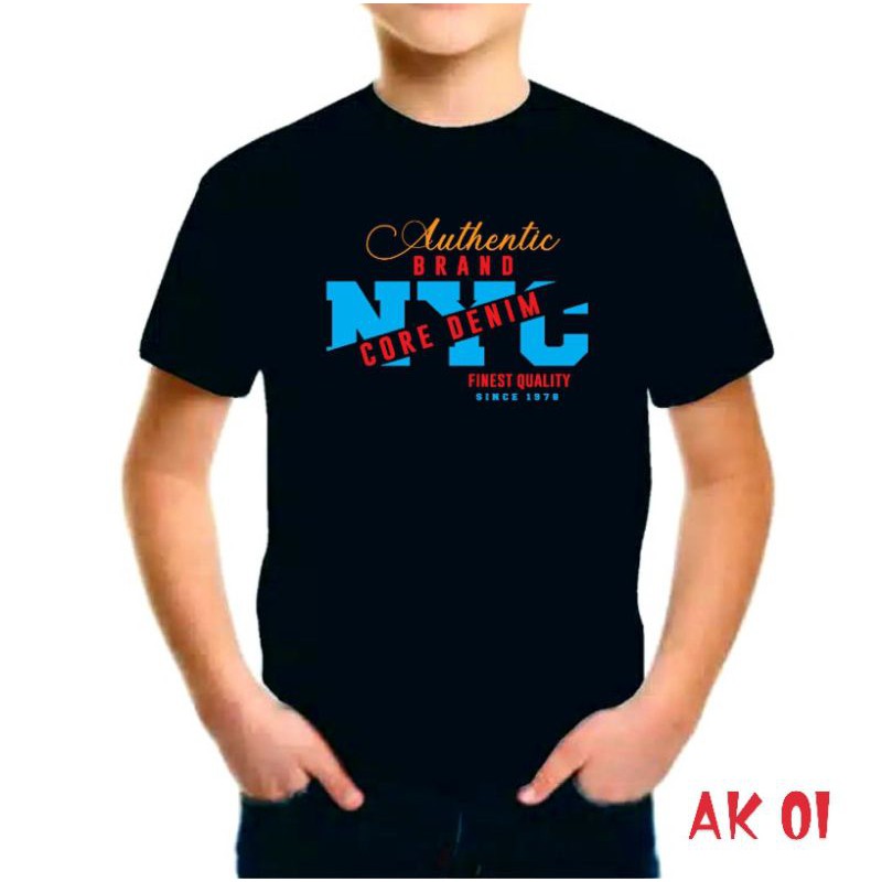 Kaos anak pria core denim