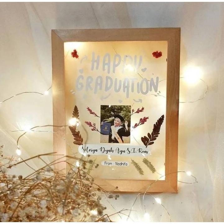 Pressed Flower In Frame | Kado Wisuda | Ulang tahun | Wedding