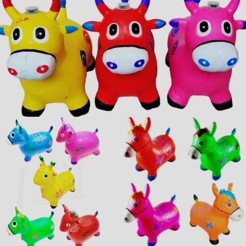Mainan kuda kudaan rusa sapi bisa bersuara bahan karet
