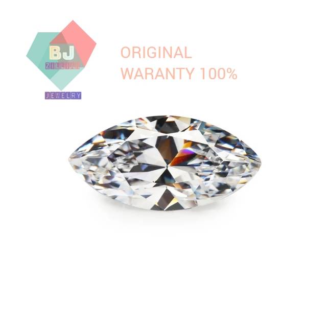 A5 QUALITY Marquise Shape Cubic Zirconia Bentuk Beras atau Padi