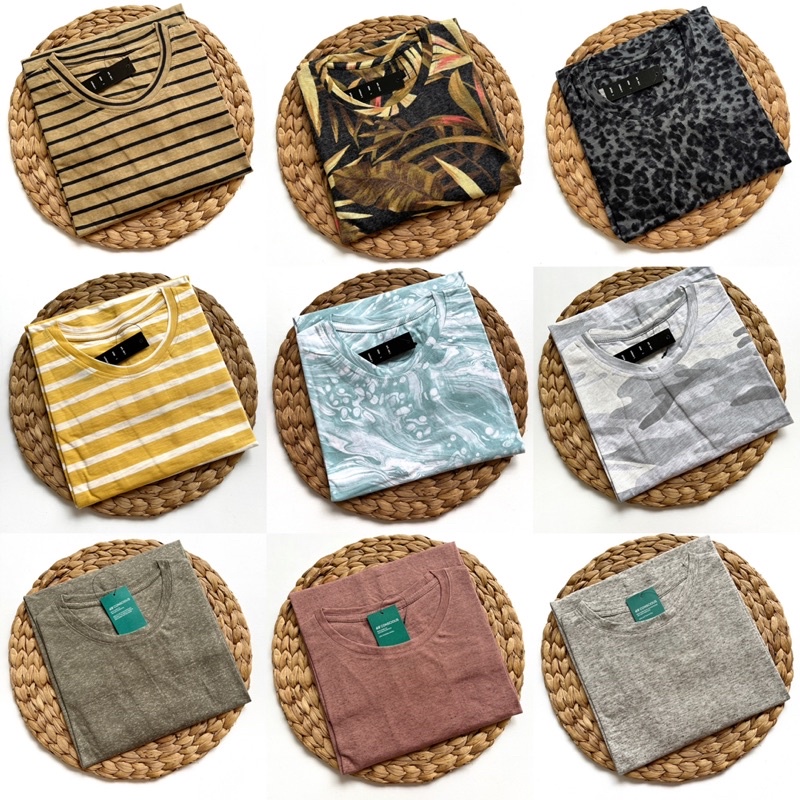 READYBASIC- BAJU KAOS WANITA LENGAN PENDEK ANEKA MOTIF