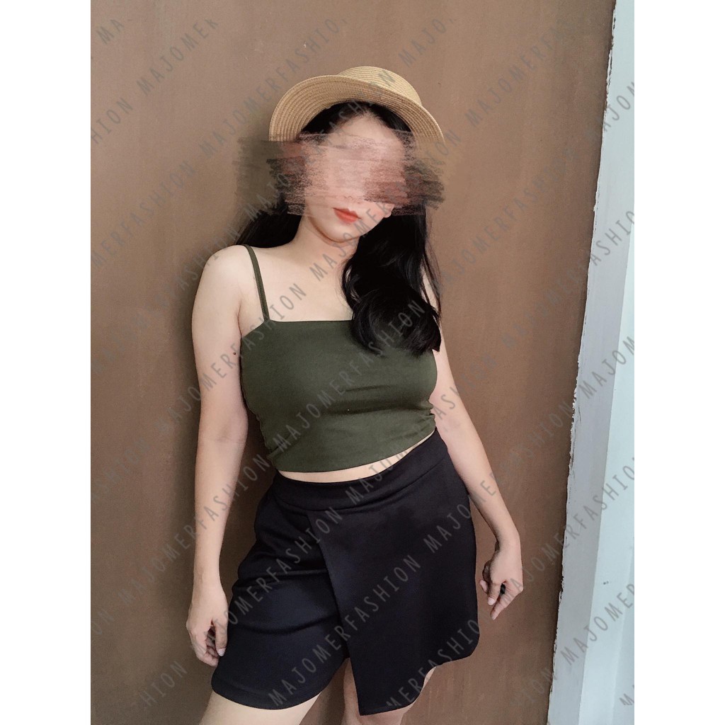 MAJOMER ® | GABRIEL TANK TOP - CROP TOP KOREA ATASAN WANITA-ARMY