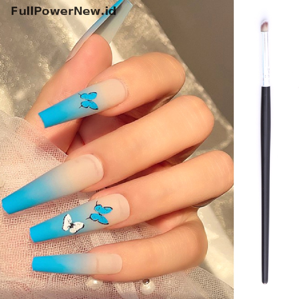 (Full) Brush Pen Nail Art UV Gel Gradasi Efek Ombre