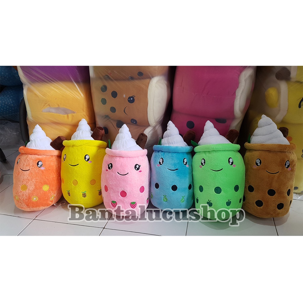 Boneka Boba Ice Cream Milk Tea Terbaru Viral Size L