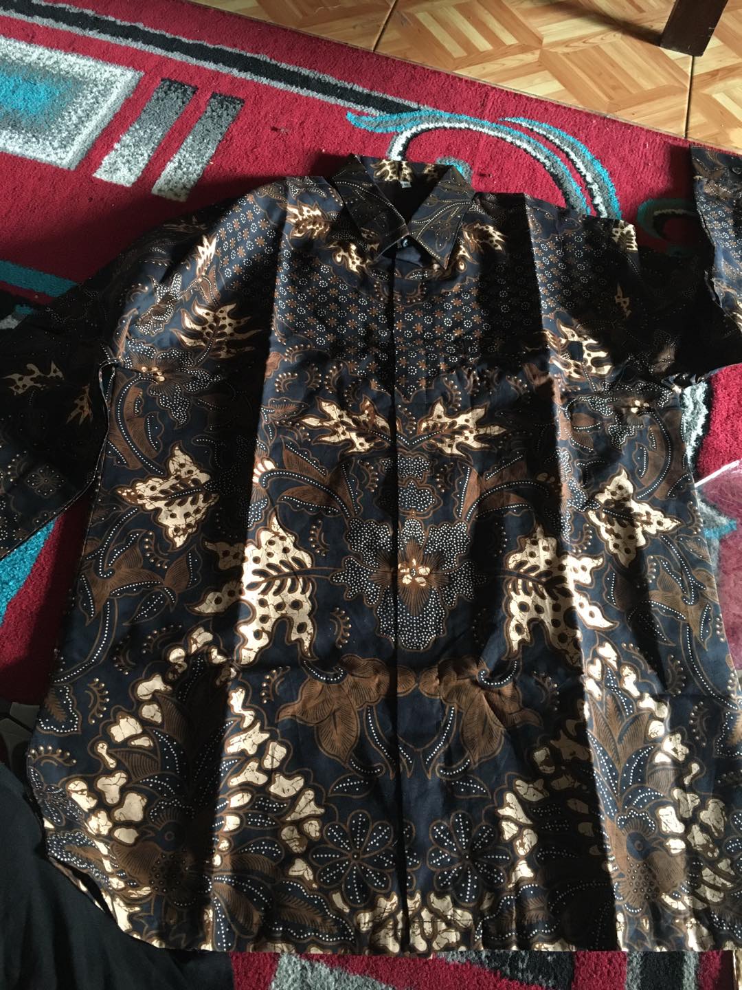 [full Furinng] Kemeja Batik Pria Lengan Panjang Motif Perwira Bahan Katun Sragenan