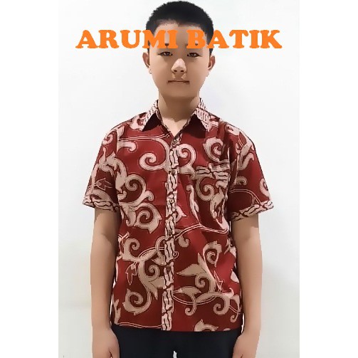 Kemeja Anak Laki Laki Seragam Sekolah Batik 2887 KB PAUD TK SD