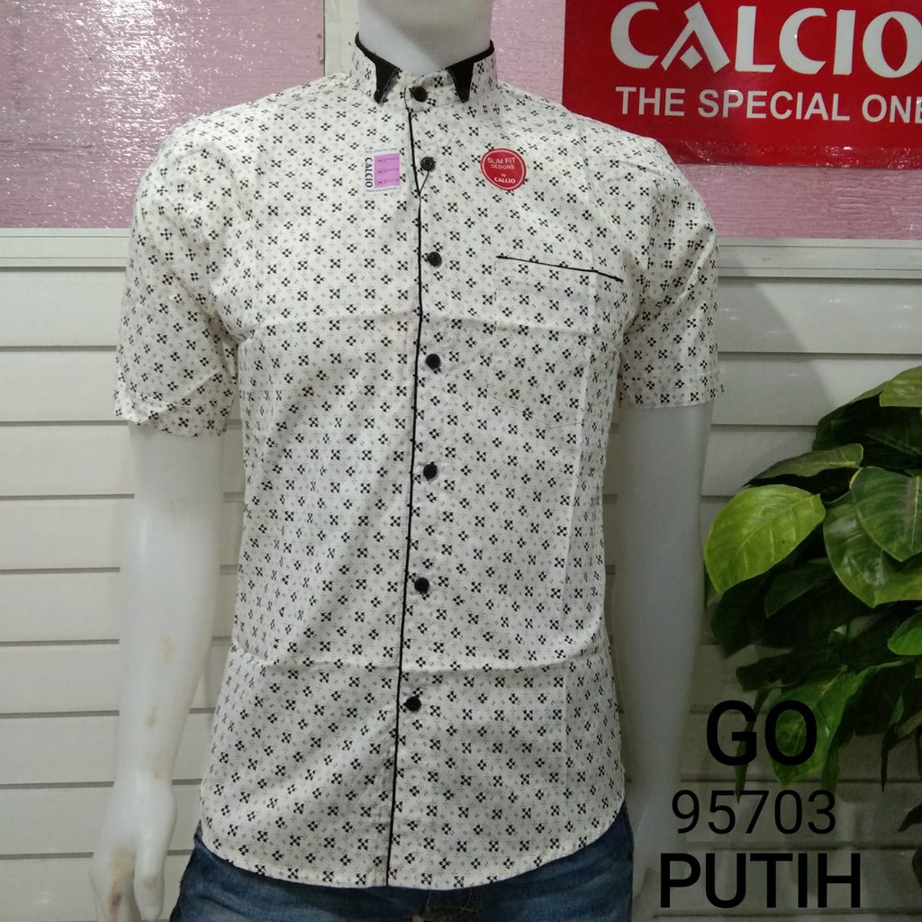 gof CALCIO SHIRT SLIMFIT Kemeja Cowok lengan pendek 100% original!