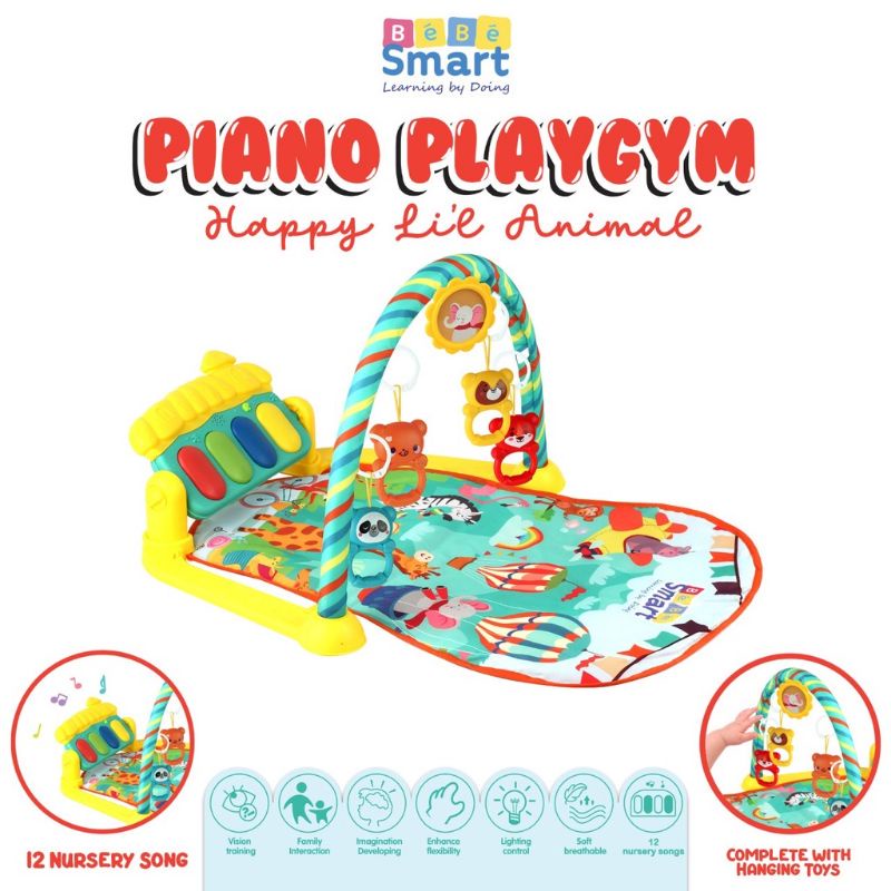 Bebe Smart Piano Playgym / Mainan Piano Bayi Bebe Smart