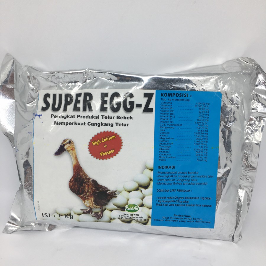 

SUPER EGG Z MENINGKATKAN PRODUKSI TELUR BEBEK MEMPERKUAT CANGKANG